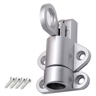 1Pc Silver Self Closing Latch Bolt Auto Spring Loaded Door Gate Security Lock