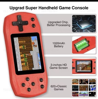 2.4 Inch Retro Portable Handheld Game Player Rechargeable Console AV Ouput New