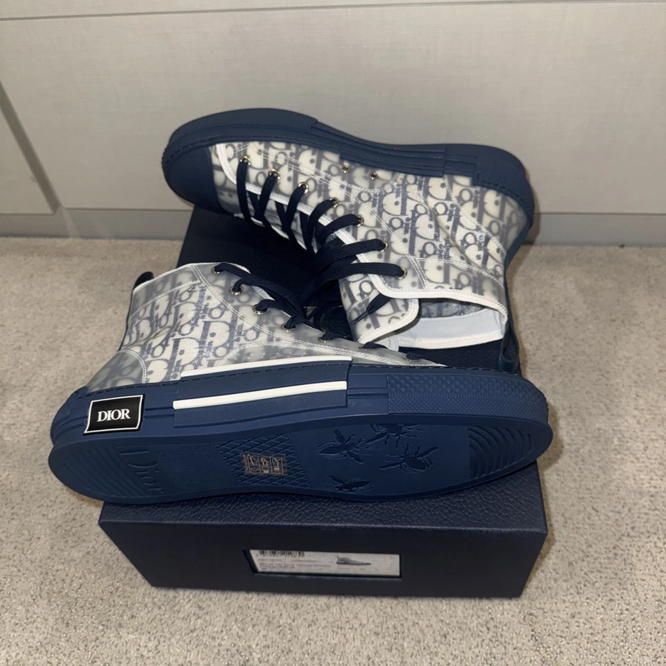 Dior B23 High Dior Oblique Navy Blue White Size 44 - Image 2 of 4