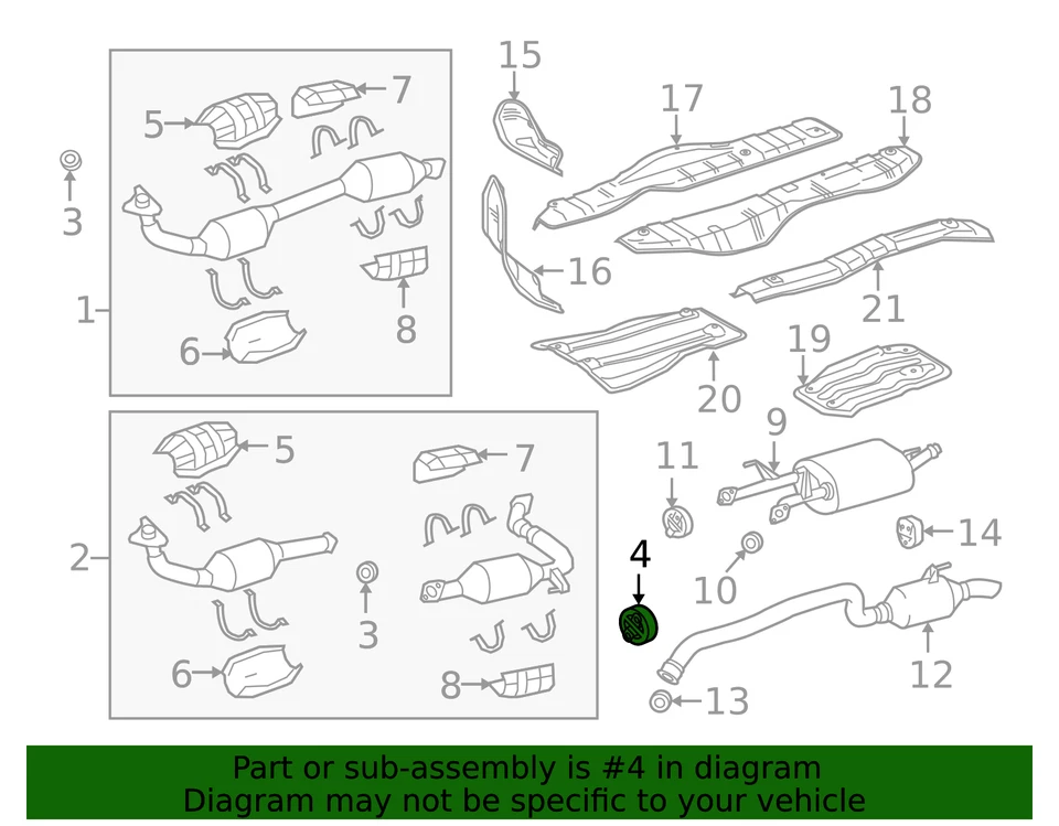 Suspensión del sistema de escape original Toyota (derecha) 17565-0S011 Foto 2 de 2
