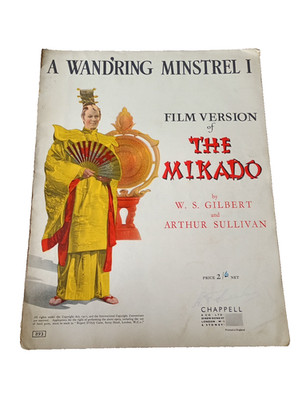 The Mikado Film Version Illustrated  Sheet Music Piano Selection 1939 Film