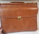 Allan Edward Brown Men's Briefcase Document Case Top Handle Push Lock — photo 1