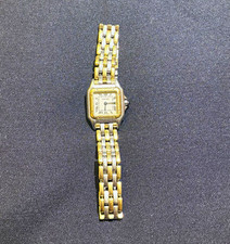 vintage Cartier Panthère 2 tone watch  stainless steel & yellow gold(3goldrow)