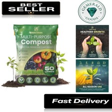 Green Haven 50L Nutrient-Rich Peat-Free Compost for Healthy Plants & Vegetables 0.37 per litre