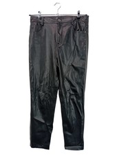 ZARA Pantaloni in ecopelle Donna Pantalone Taglia IT 44 nero stile stravagante