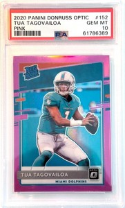 Tua Tagovailoa RC 2020 Optic #152 Pink PSA 10
