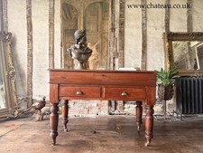 Antique Pitch Pine Rustic Farmhouse (Richard Smith) School Table Desk 1860 C