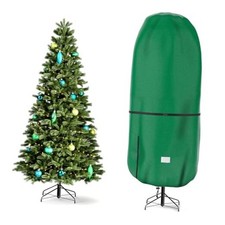 Upright Christmas Tree Storage Cover,Tear Resistant Adjustable Green-9ft