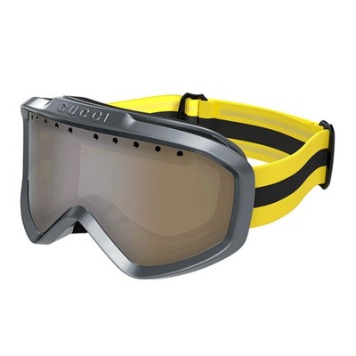 NEW GUCCI GG1210S Metallic Grey Mirrored Ski Goggles $1100