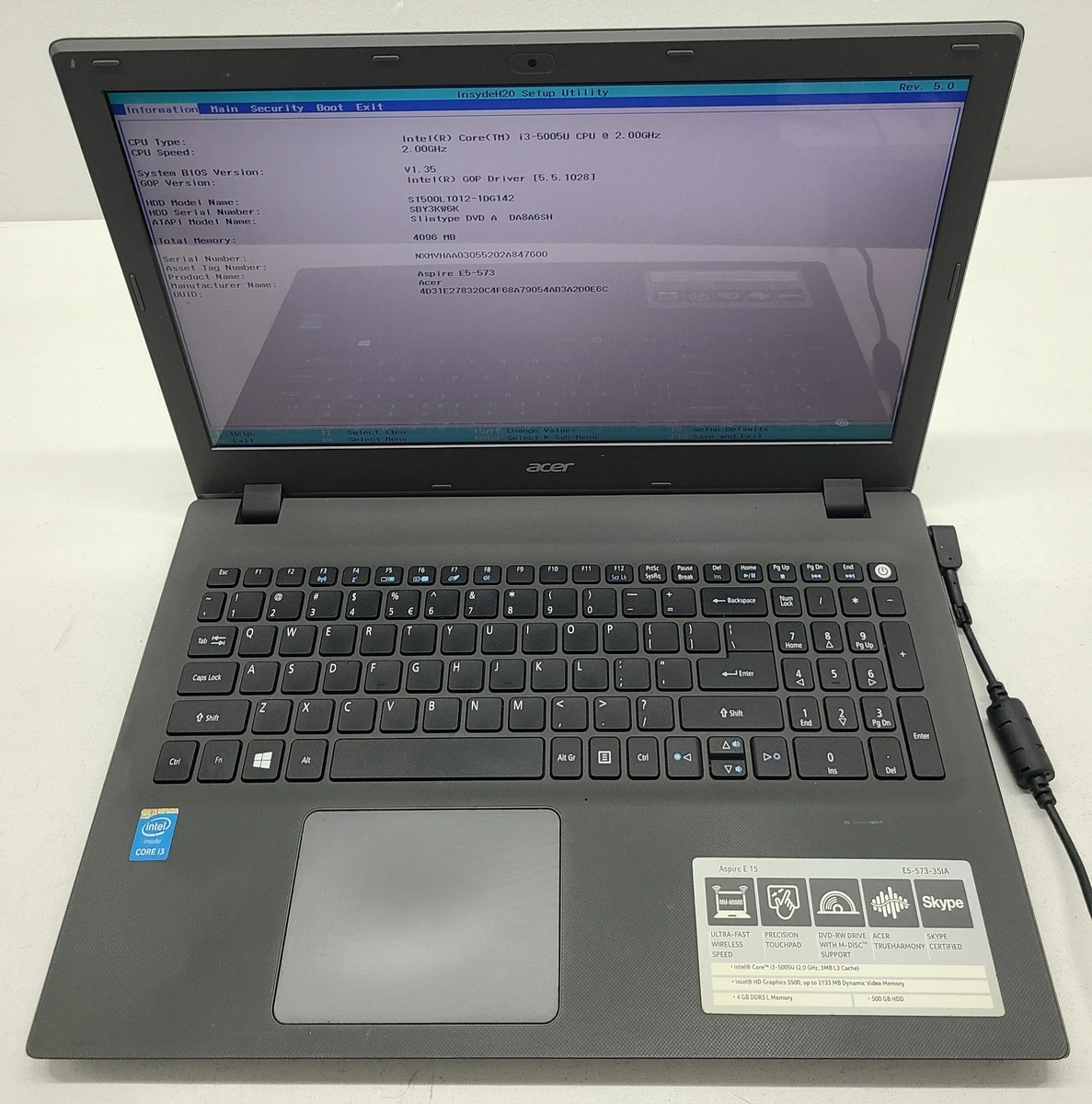 Preços baixos em Acer Aspire E 15 PC 4 GB RAM 500-749 Gb de