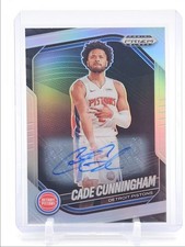 CADE CUNNINGHAM 2024-25 PANINI PRIZM BLACK AUTOGRAPH SILVER #8 AUTO Q6846