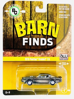 1976 Pontiac Firebird T/A ''Barn Finds'' Gray Metallic (Weathered) 1:64 auto world