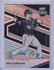 Nick Gonzales 2020 Panini Elite Extra Edition Prime Numbers A Rc Auto (72/190