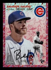 2023 TOPPS CHROME PLATINUM BRANDON HUGHES FUCHSIA TOILE REFRACTOR /100 #77 RC