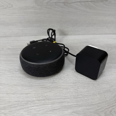 Alexa Echo Dot 3. Generation Smart Lautsprecher Anthrazit - C78MP8 + Stromkabel