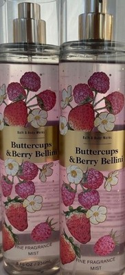 2 (TWO) BUTTERCUPS & BERRY BELLINI 8oz Fine Fragrance MIST Bath and Body Works
