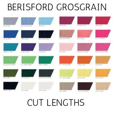 Ripsband von Berisfords. Schnittlängen von 6mm, 10mm, 16mm, 25mm, 40mm.