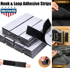 20× Heavy Duty Hook & Loop Adhesive Strips Sticky Back Fastener 4'' Double-Sided