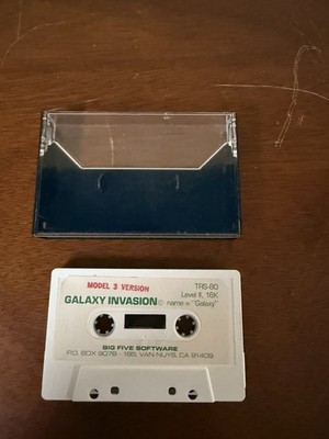 Galaxy Invasion TRS-80 Radio Shack Tandy Vintage Computer Game Cassette Software