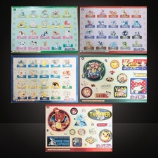 Pok mon Jumbo Carddass, stickers unremoved, 1996, set of 5 types Japanese rare