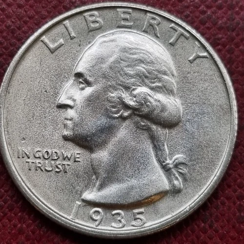 1935 D Washington Quarter 25c Silver High Grade UNC Uncirculated #95059