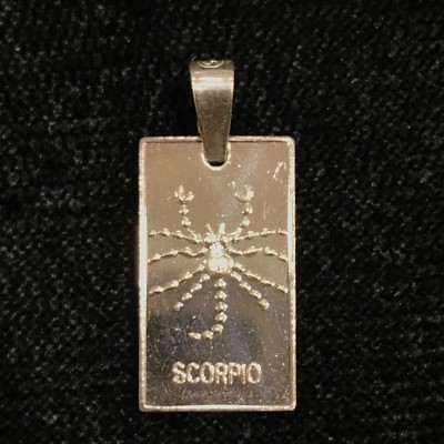  NEW Scorpio Pendant Sterling Silver Star Sign Zodiac Horoscope Charm Scorpion
