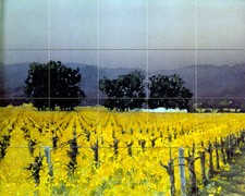 Art European Winery Ceramic Mural Grapes Backsplash Kitchen Tile Decor 193