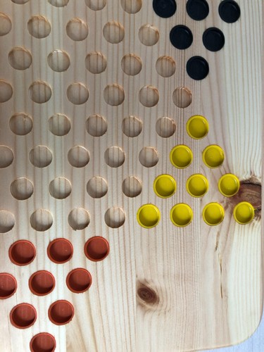 Personalisiertes Gesellschaftsspiel Halma aus Holz , 2-6 Spieler. 34 x 32 cm - Bild 11 von 11