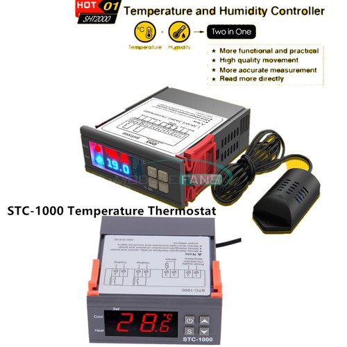 Digital Temperature Humidity STC-1000/SHT2000 110-220/230V Controller Thermostat - Picture 3 of 21