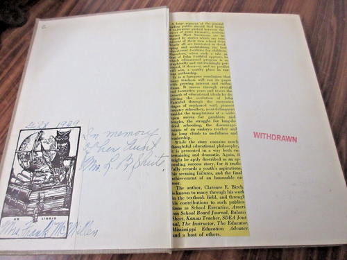Vtg John Faithful, Schoolmaster Clarence E. Birch Signed 1949 Hardback - Picture 2 of 7