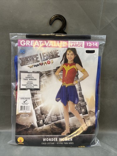 Justice League Wonder Woman Kids Halloween Costume DC Comics Superhero (12-14/L) - Picture 1 of 7