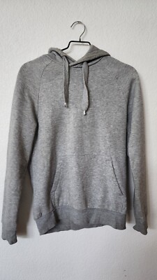 Men's Top Size Small H&M Divided Hoodie Unisex Sweater Pullover Gray Pocket