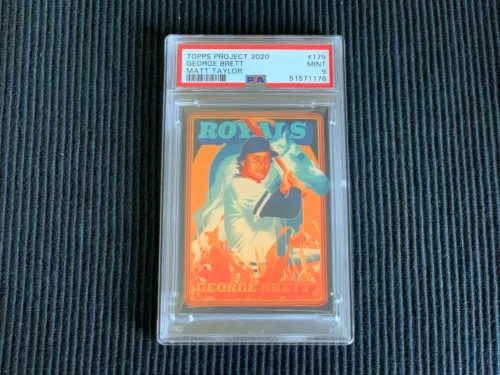2020 TOPPS PROJECT #175 GEORGE BRETT/MATT TAYLOR *PSA 9 MINT*  ROYALS