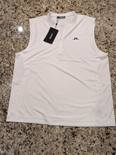 J Lindeberg Mens Wesley Vest White size L