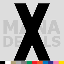 Jersey Letter X Vinyl Die Cut Decal Sticker - Sport Athlete Alphabet Varsity