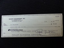 KATE JACKSON signed autograph signed check THREE ANGELS FOR CHARLIE