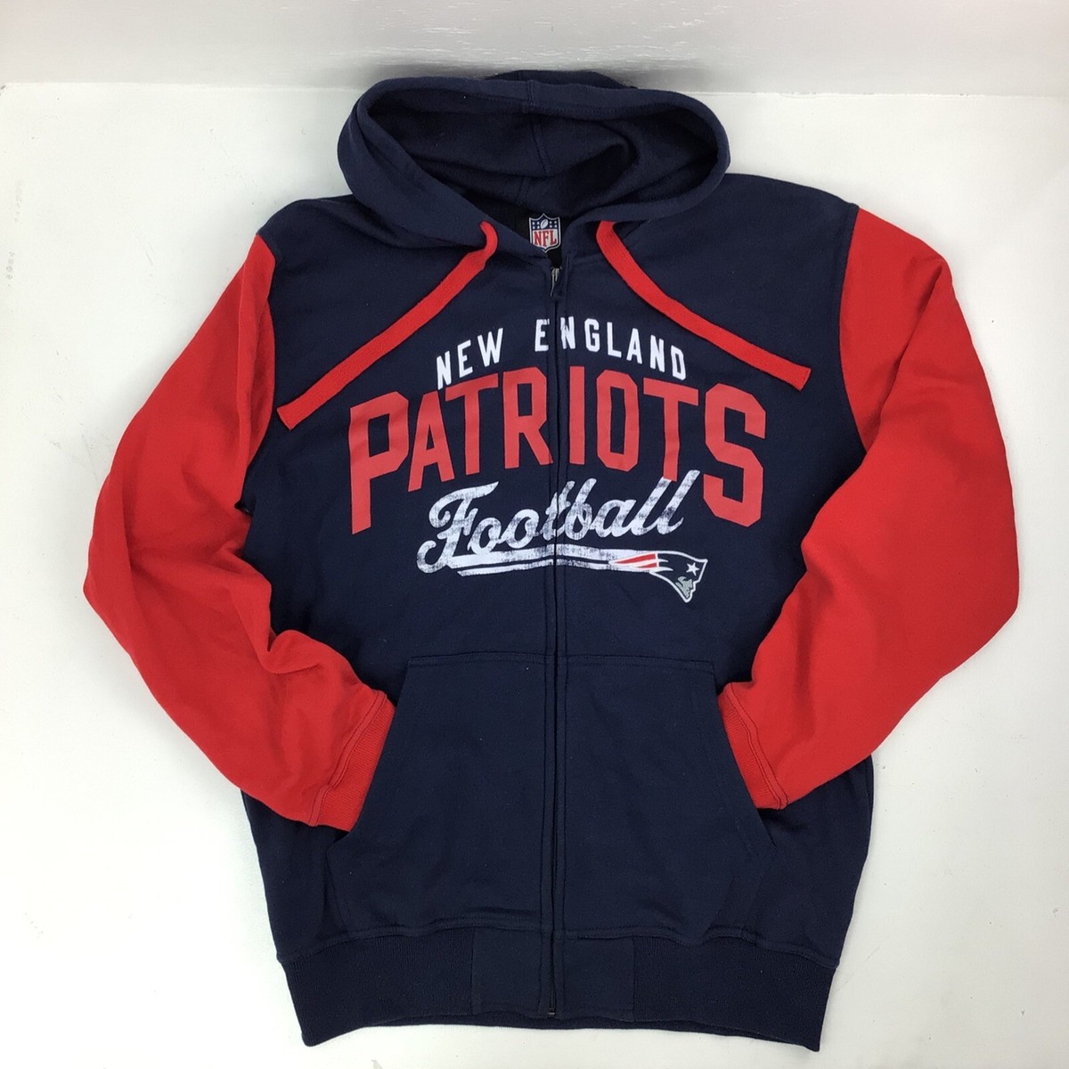 New England Patriots Full Zip Hoodie Large RN 54163 | eBay