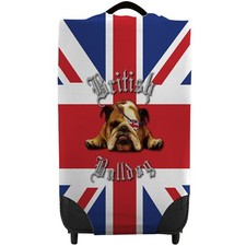 British Bulldog Union jack Caseskinz SUITCASE Cover SUITCASE NOT INCLUDED