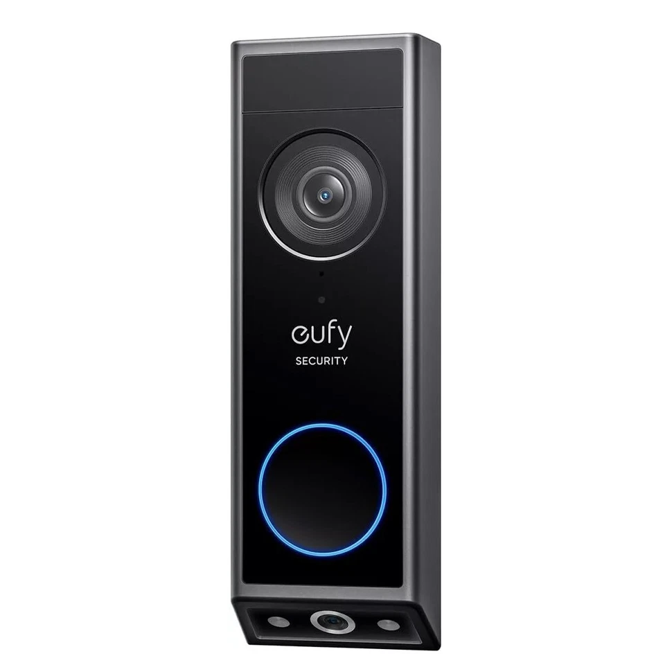 Timbre Video Seguridad Eufy E340 2K HD Cámaras Duales con Protector de Entrega |Reacondicionado