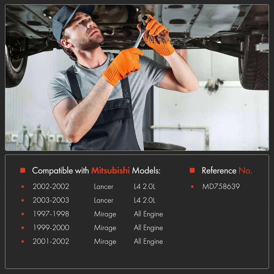 Panela de óleo de transmissão para Mitsubishi Lancer 2002-2003 Mirage 97-02 1.5L 1.8L 2.0L - Imagem 2 de 4