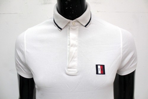 Tommy Hilfiger Polo Uomo Taglia S Maglietta Bianca Cotone Estiva T-shirt Maglia - Picture 2 of 12