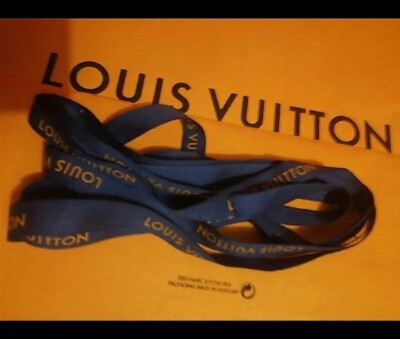 Louis Vuitton 4m Blue Ribbon Gold Writing Item New and Authentic