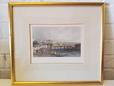 Antique T. Allom R. Sands Inverness From the West Engraving Framed Print