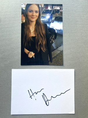 HERA HILMAR In-person signed Briefkarte 10x15 Autogramm + Foto