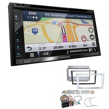 Kenwood Navigazione Autoradio DVD USB Apple CarPlay per Opel Astra H Cromo Opaco