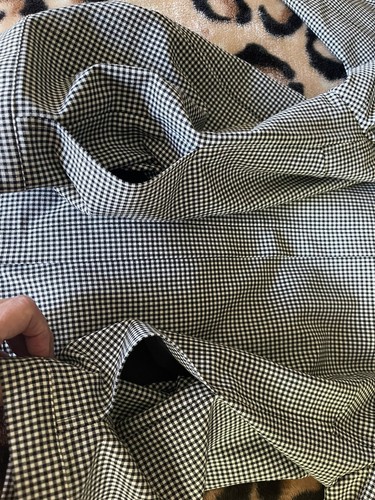 Talbots Designer Career Houndstooth Jacket Blazer Sz 14 Herringbone Stretch BLK - Picture 11 of 13