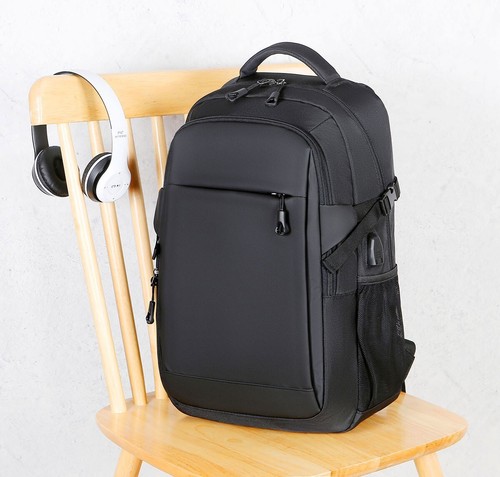 Men Extra Large Durable Travel Computer Backpack 16" Laptop Bag Black - 第 17/19 張圖片
