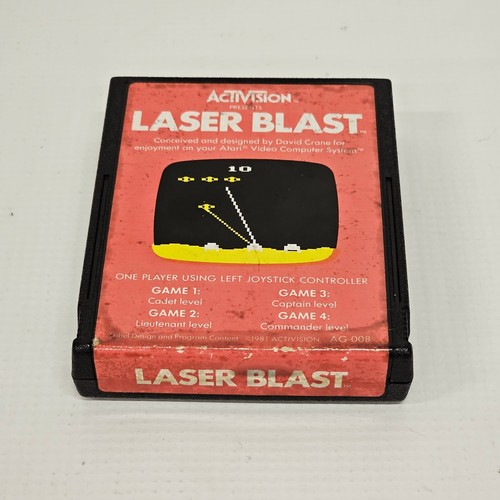Activision Atari Laser Blast 4 Levels AG-008 Game Cartridge 1981