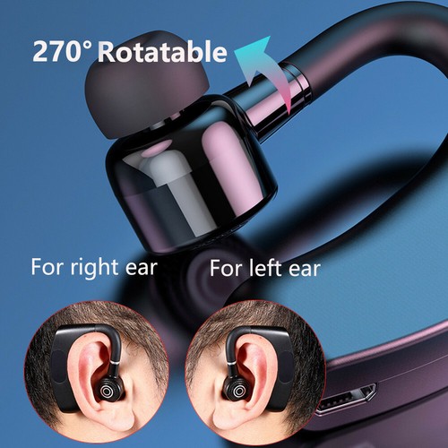 Bluetooth Headphone V5.2 Earphone Wireless Headset Hands-free Calling Earpiece - Picture 3 of 13
