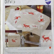 Arctic Frost Cross-Stitch Kit: Norwegian Winter Table Topper